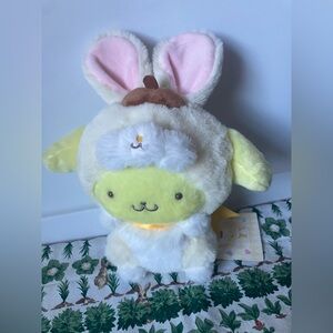 NWT Sanrio Japan New Year Rabbit Pompompurin Plush 11”.
